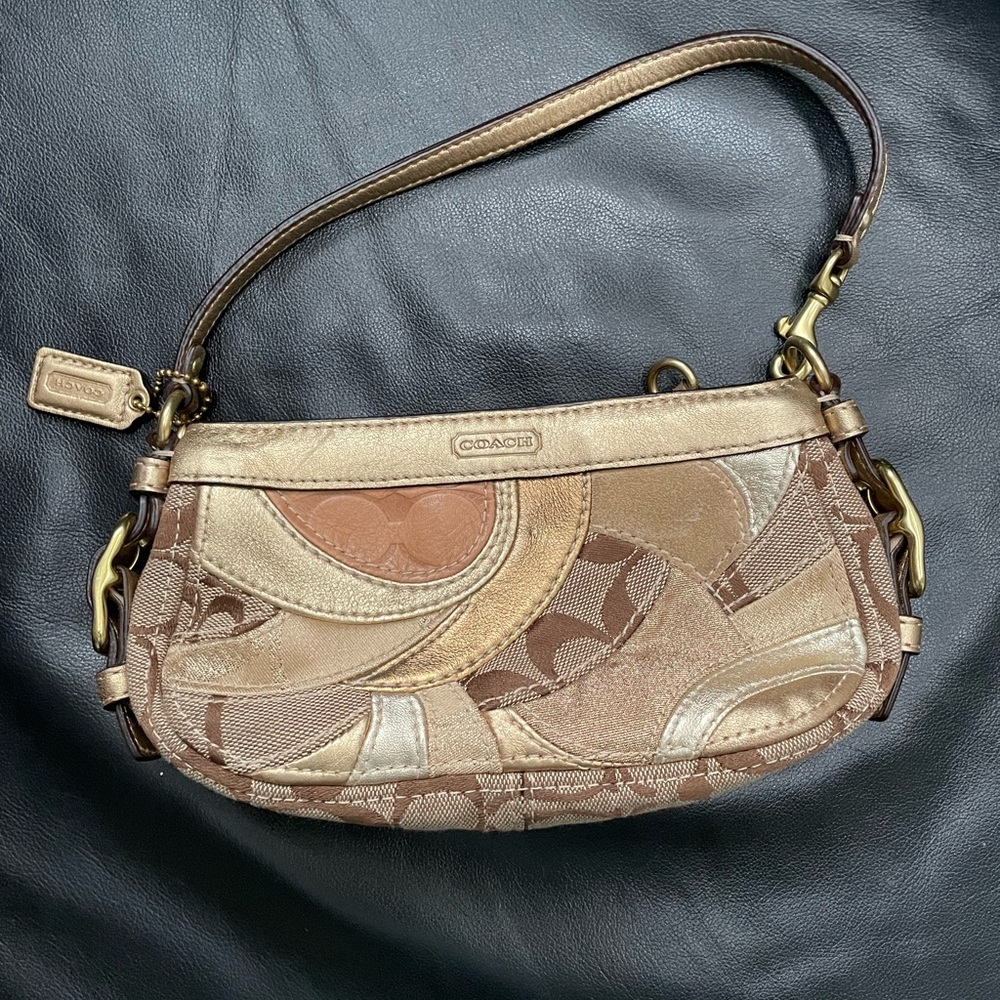Vintage Coach Gold Patchwork Purse